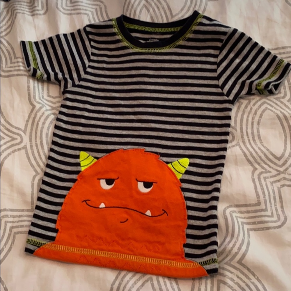 BNWOT striped monster pajama 3t